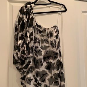 Aidan Mattox One Shoulder Cocktail Dress